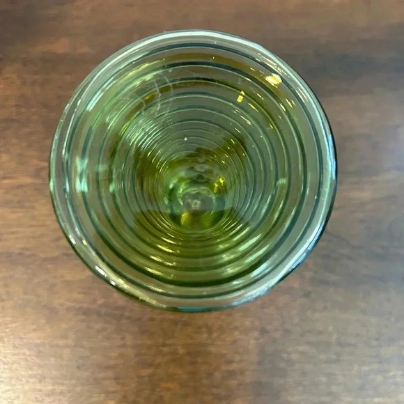 Decorated 4.75" Beehive Green Stem Cordial ~Brandy~Miniature Wine Glass See Note - Picture 6 of 7